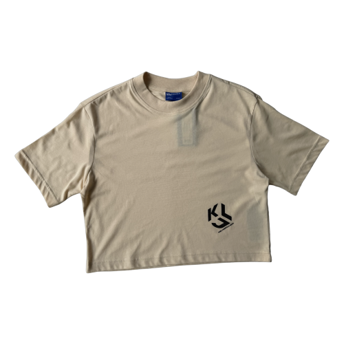 Karl Lagerfeld Klj Reg Cropped Monogram Tee - koszulka damska - zdjęcie 1