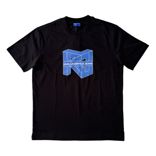 Karl Lagerfeld Klj Reg Ss Cube Logo Tee - koszulka męska - zdjęcie 1