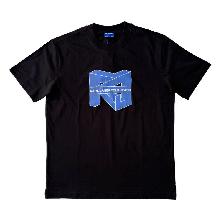 Karl Lagerfeld Klj Reg Ss Cube Logo Tee - koszulka męska - zdjęcie 1