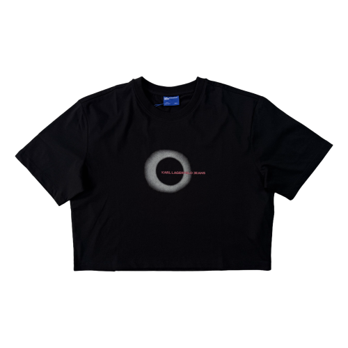 Karl Lagerfeld Klj Boxy Eclipse Graphic Tee - koszulka damska - zdjęcie 1