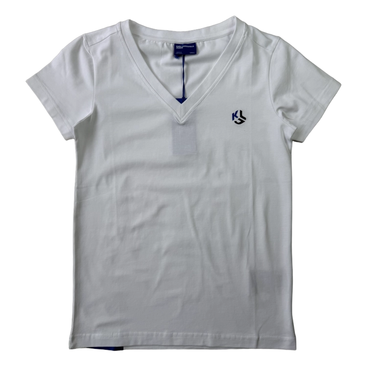 Karl Lagerfeld Klj Slim V-Neck Tee - koszulka damska - zdjęcie 1