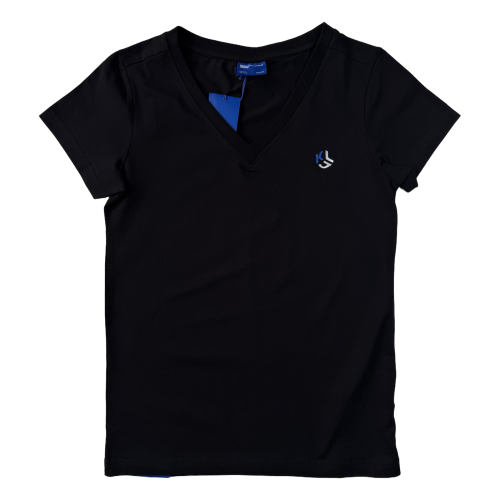 Karl Lagerfeld Klj Slim V-Neck Tee - koszulka damska - zdjęcie 1